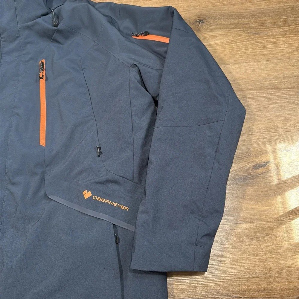 Obermeyer Men's 2XL Troika System 3 In 1 Jacket Nocturnal Navy Blue & Orange XXL